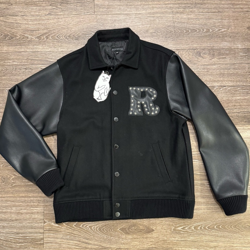 RIPNDIP RARI VARSITY JACKET (BLACK)-M - Picture 4 of 9
